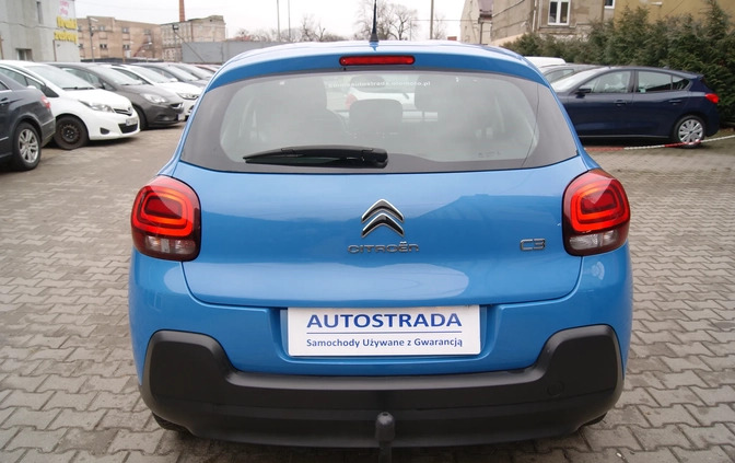 Citroen C3 cena 36900 przebieg: 97798, rok produkcji 2018 z Jutrosin małe 379